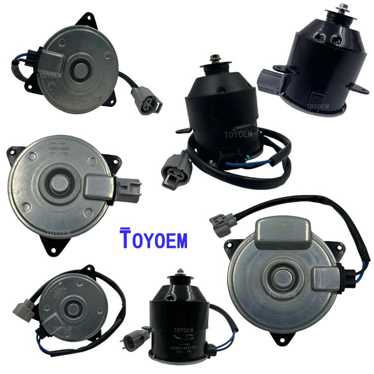 TOYOEM for TOYOTA Corolla Levin RAV4 Land Cruiser Prado Yaris Camry Hilux NISSAN 12V Plastic Auto Radiator Cooling Fan Motor