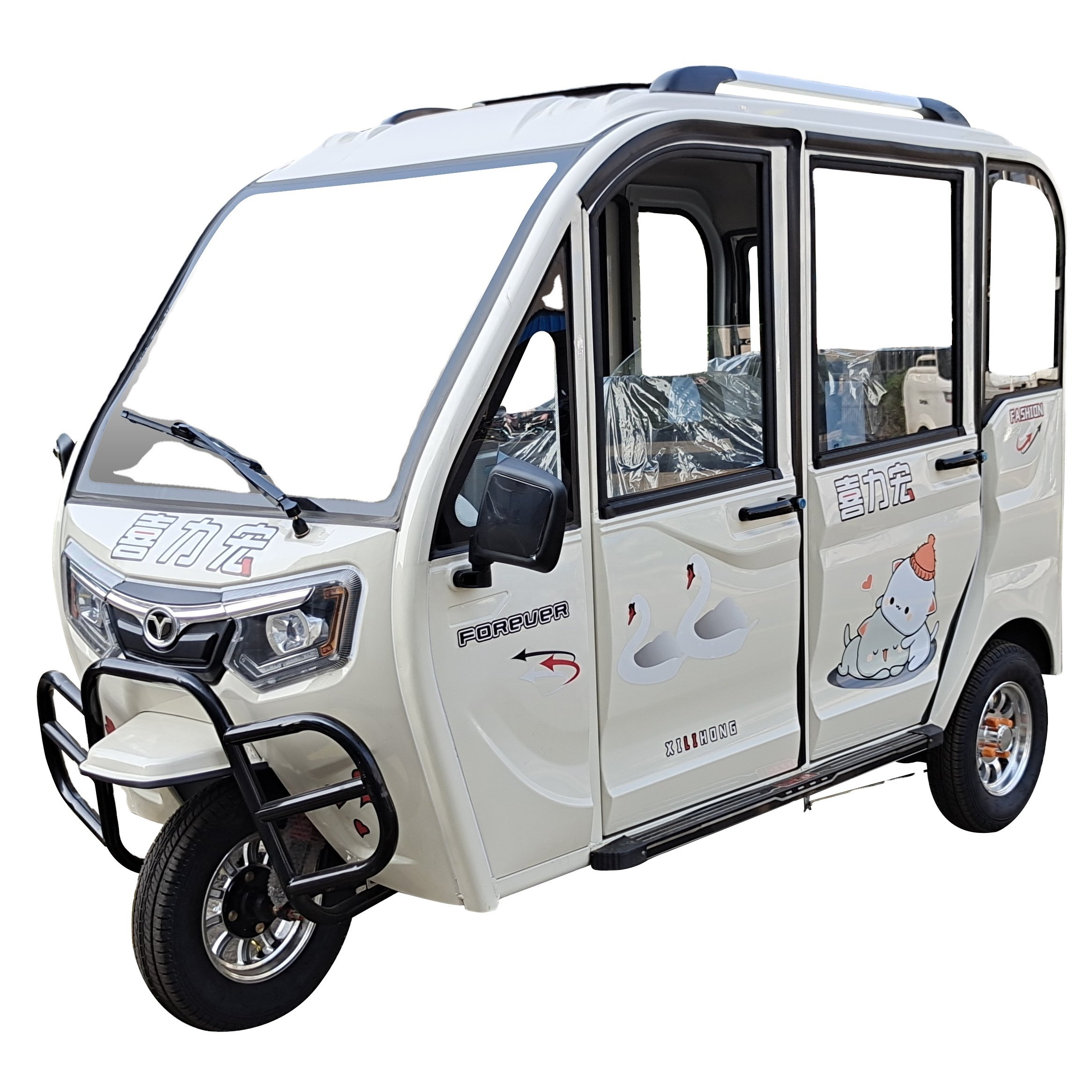 New Type of Three-wheeled Electric Tricycle Tuktuk Electric Tricycle India Taxi,bajaj Auto Rickshaw Extra-large Space