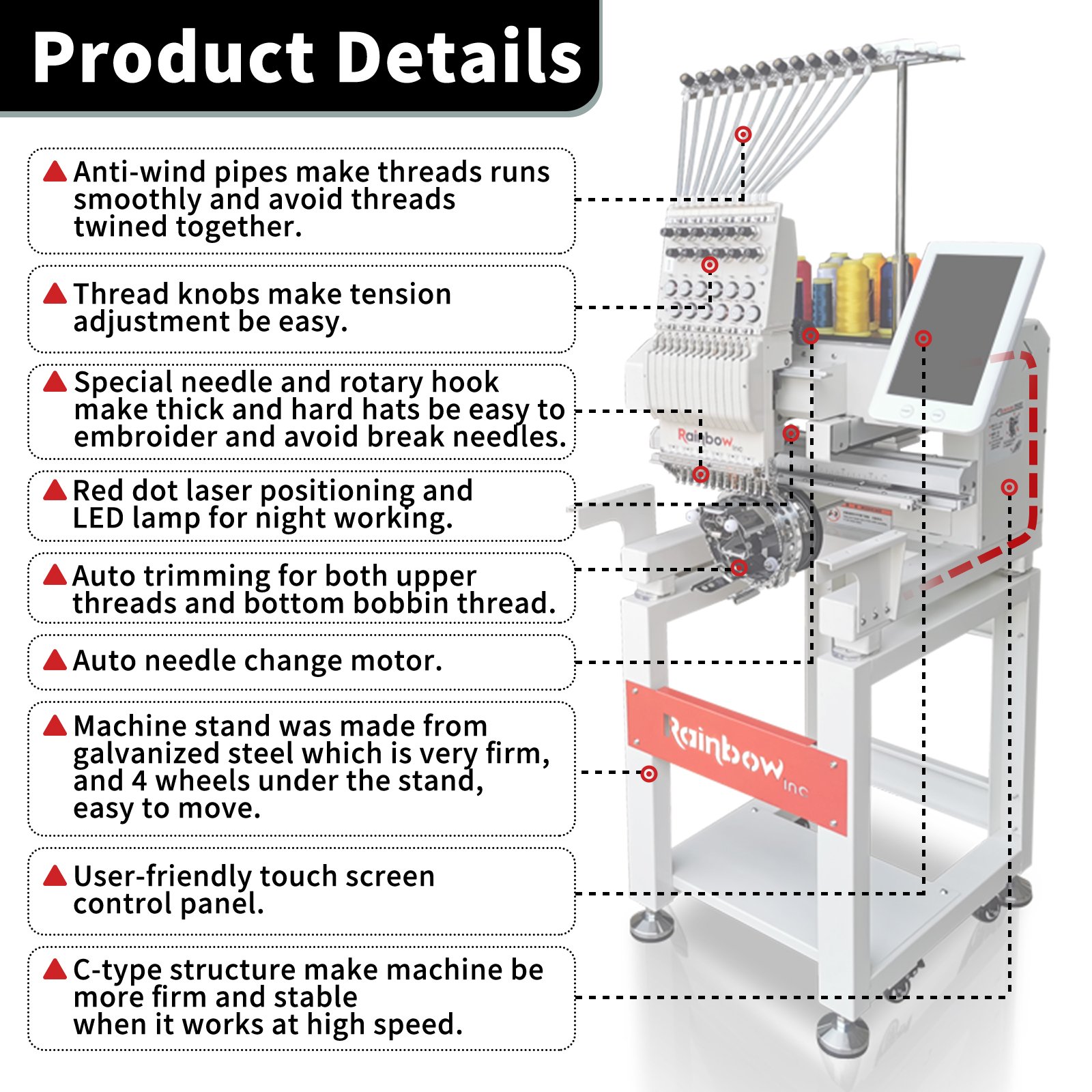 Craft 350E One Head Computerised Embroidery Machine Brother Pe800