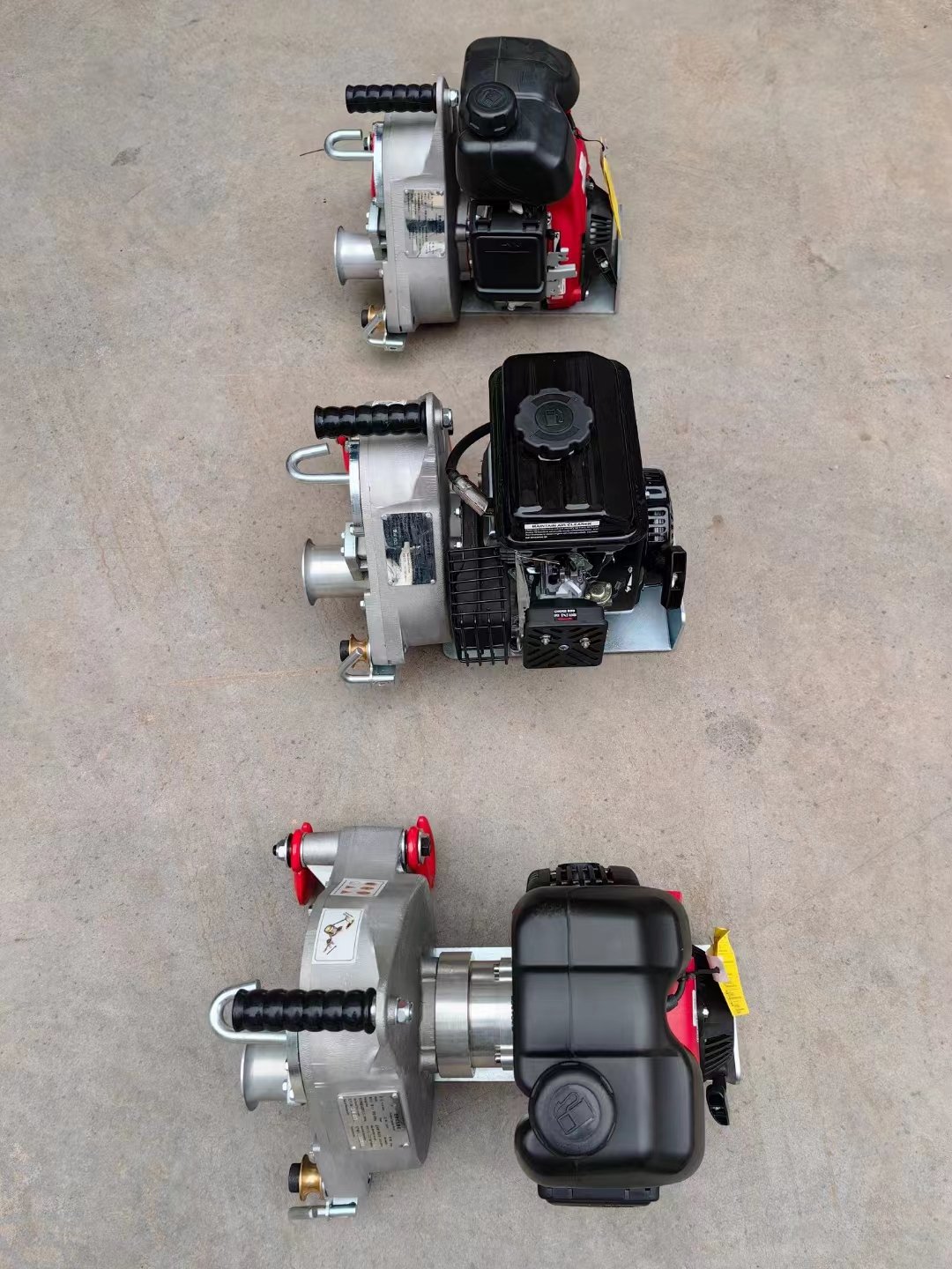 Portable Gasoline Winch Capstan 1000kgs Pulling Capacity GXH-50 Engine with Automatic Clutch