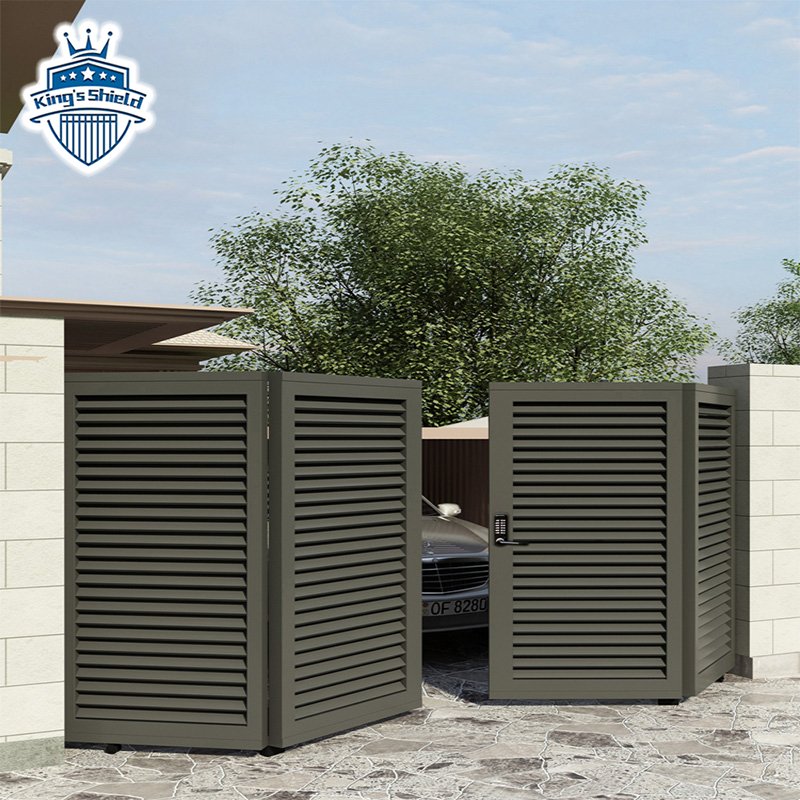 Driveway Slat Privacy Mansion Main House Bifold Type Villa Electric Auto Design Aluminum Folding Gate