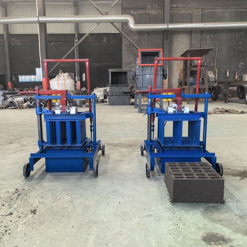 2-45 Manual Semi-automatic Interlocking Hours Smart Paver Hollow Cement Concrete Block Machine 200 1-2 People