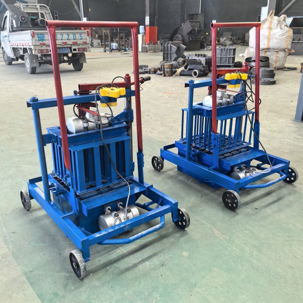 2-45 Manual Semi-automatic Interlocking Hours Smart Paver Hollow Cement Concrete Block Machine 200 1-2 People