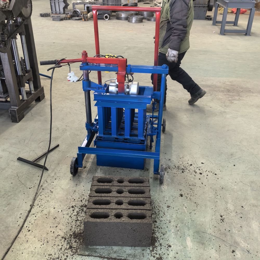 2-45 Manual Semi-automatic Interlocking Hours Smart Paver Hollow Cement Concrete Block Machine 200 1-2 People