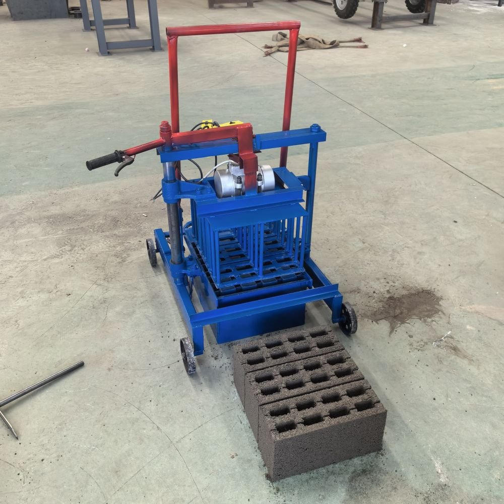 2-45 Manual Semi-automatic Interlocking Hours Smart Paver Hollow Cement Concrete Block Machine 200 1-2 People