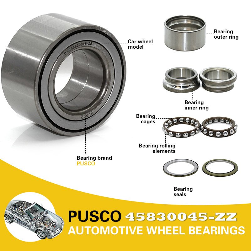 PUSCO Dac37720233 Abs Auto Bearings for RENAULT for VAZ Trailer Ball Bearing Trailer Wheel Bearings