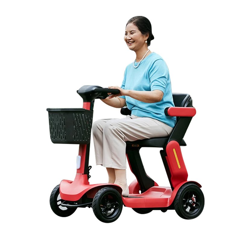 Electric Shopping Cart for Old People 10 Inches Big Inflatable Wheels Electric Scooter With Auto Hold Function