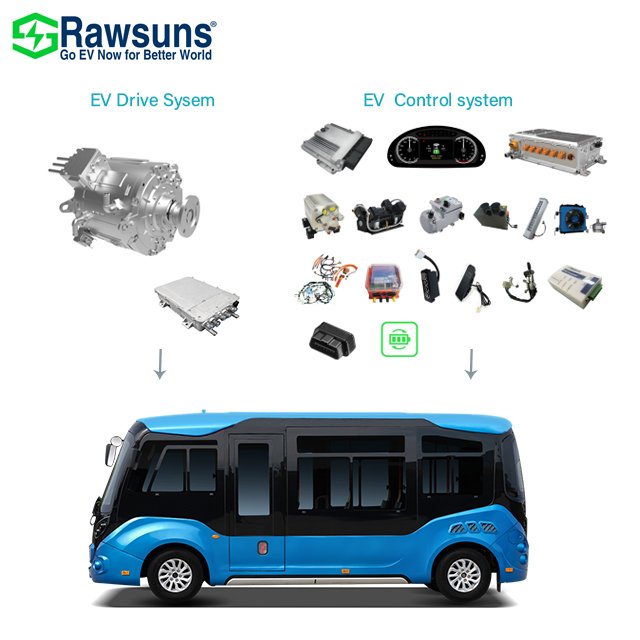 Rawsun Motor+Motor Controller 130kw 1000Nm RDD1000 Electric Car Conversion Kit 4.5-8T Truck/6m Bus Kit Auto Electrico Conversion