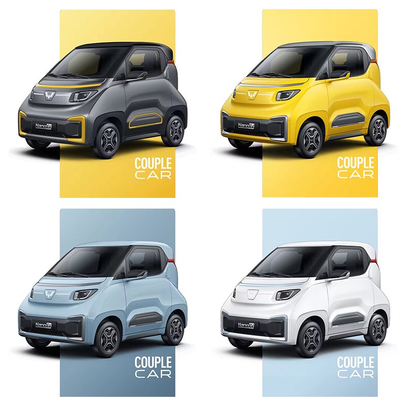Wholesale 2024 Wuling Nano New Energy Vehicles 3 Door 2 Seats Hatchback 0KM Used Car Wuling Nano Mini Ev Car Electric for Adults