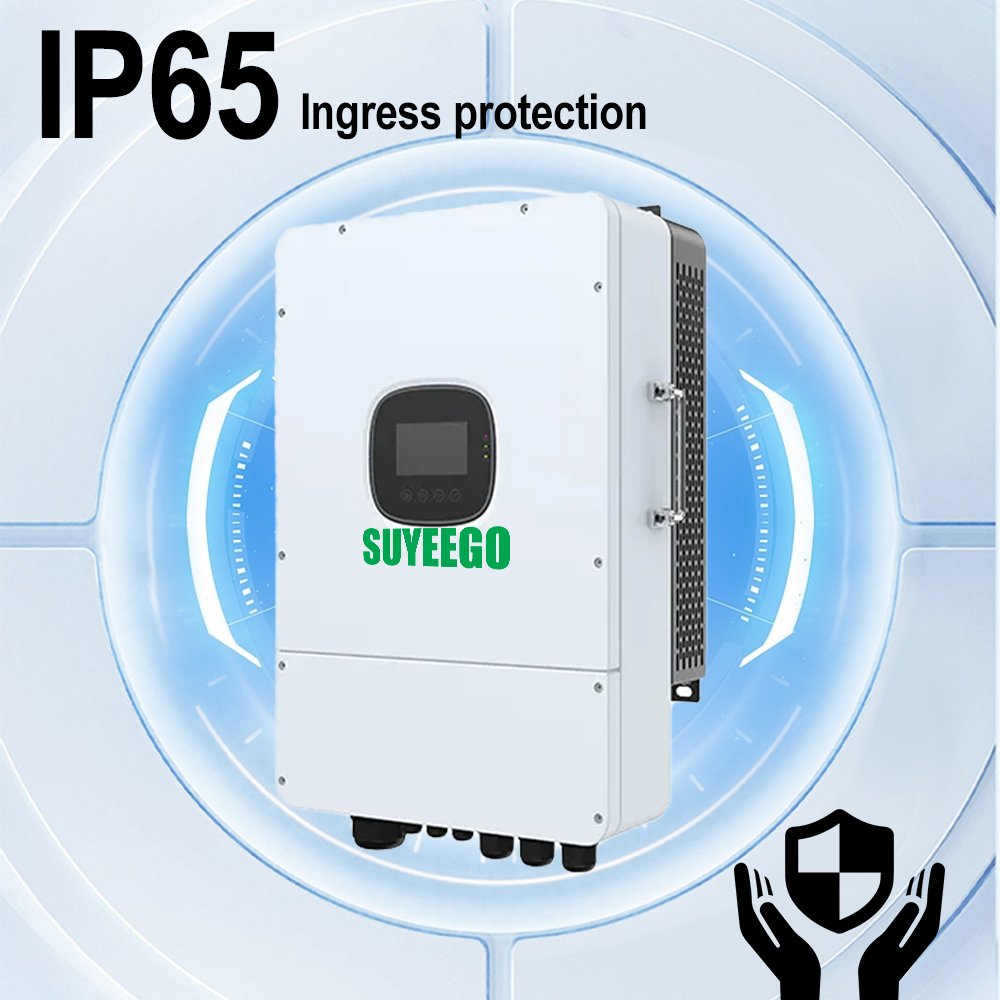 SUYEEGO 6kw 8kw 10kw 12kw IP65 Home Solar System RS485 LCD Display Multiple Safety Approvals Single Parallel Hybrid Inverter