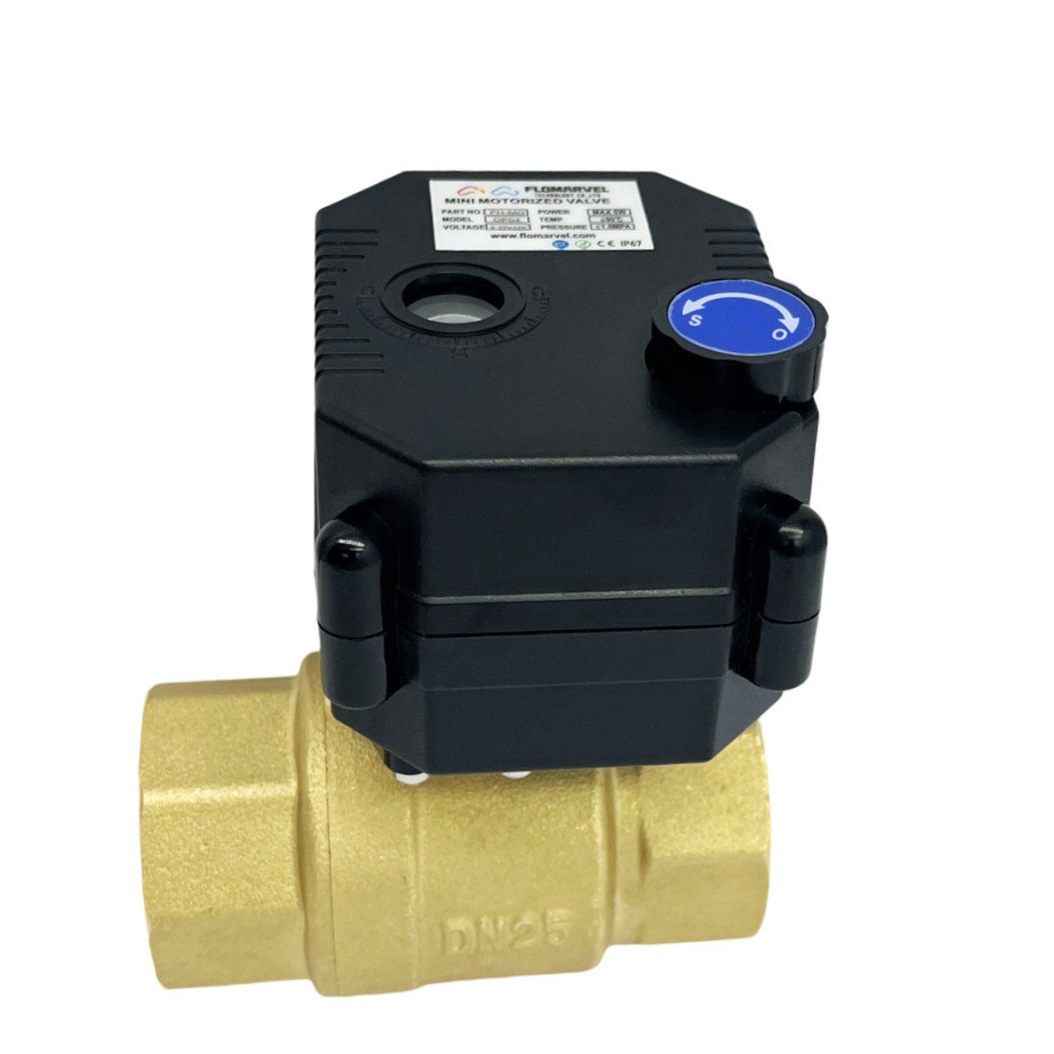 DC Motor Electric Actuator Operated Normally Open Closed Dn15 1/2" Dn20 3/4 Inch 12v Stainless Steel 304 Brass Pvc Ball Valve