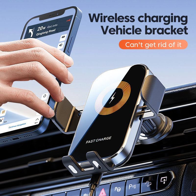 Hot Selling Universal Fast Wireless Car Charger Infrared Auto Clamp Car Phone Holder Automatic Induction Car Phone Charger