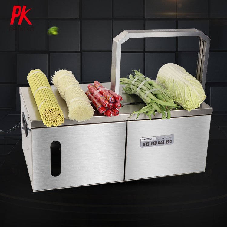 Tabletop Tape Strapping Machine 12mm Wide Strapping Film Banding Vegetable Machine Heat Sealing OPP Banding Machine