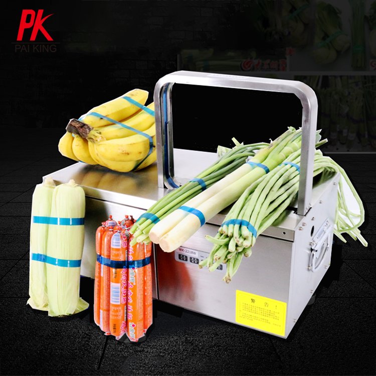 Tabletop Tape Strapping Machine 12mm Wide Strapping Film Banding Vegetable Machine Heat Sealing OPP Banding Machine