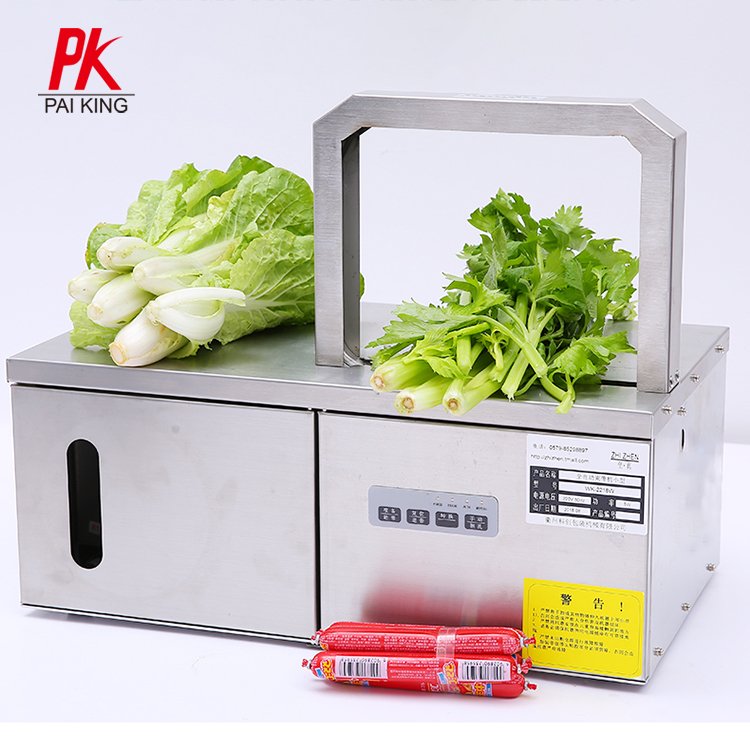 Tabletop Tape Strapping Machine 12mm Wide Strapping Film Banding Vegetable Machine Heat Sealing OPP Banding Machine