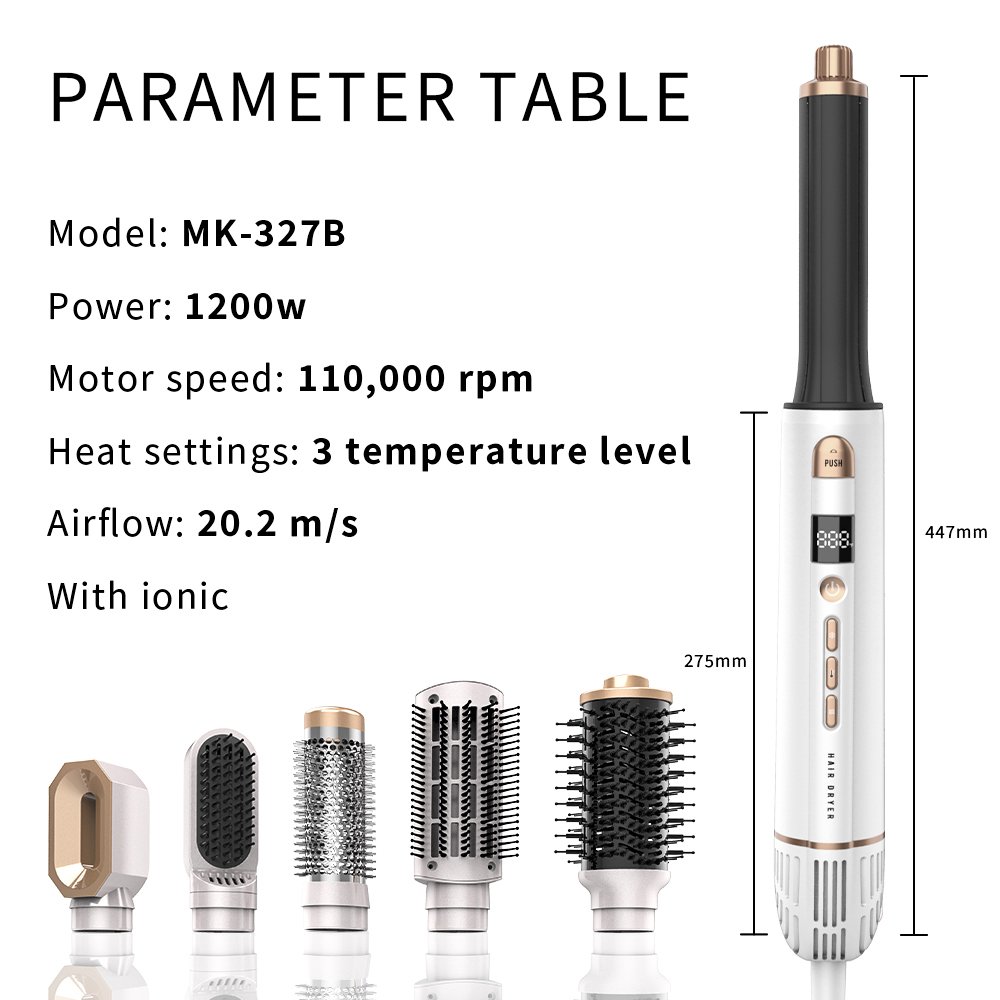 110000 7 in 1auto Wholesale Strong Hot and Cold Hair Dryer Hot air Brush Comb High Speed Hair Dryer