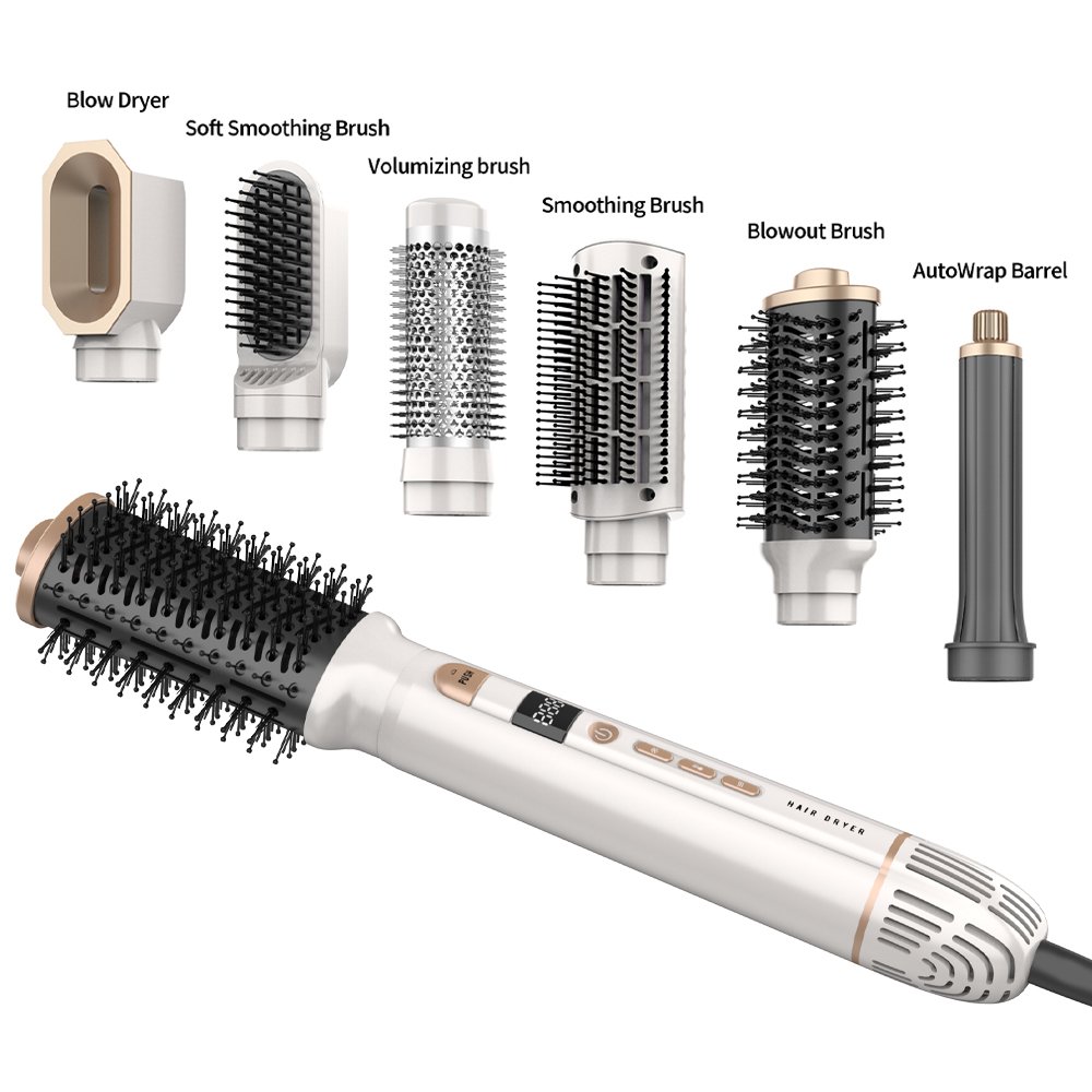 110000 7 in 1auto Wholesale Strong Hot and Cold Hair Dryer Hot air Brush Comb High Speed Hair Dryer