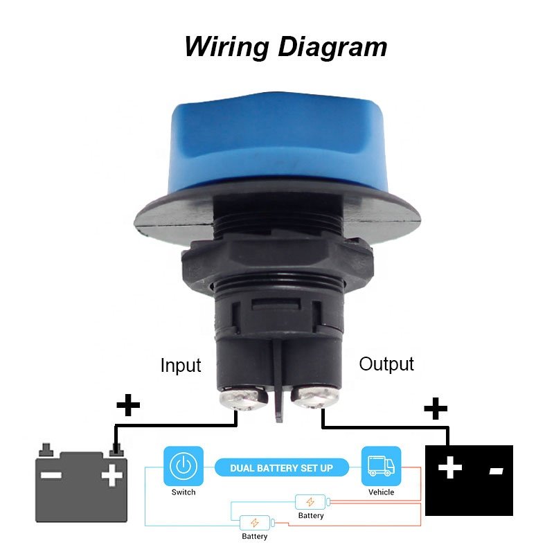 50A Car Battery Power Cut Off Switch Isolator Rotary Disconnect Switch for Car Motorcycle Boat Truck RV Auto Accessories