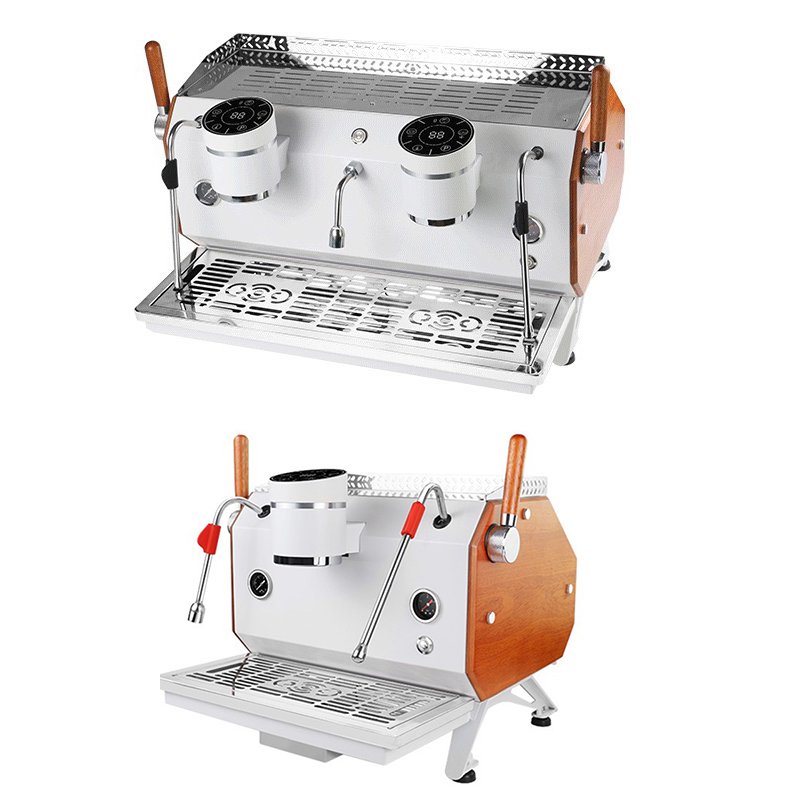 Professional Cappuccino Maker Electronic Semi-auto Single Head Espresso Coffee Machine Two Groups for Cafe 220v 110v