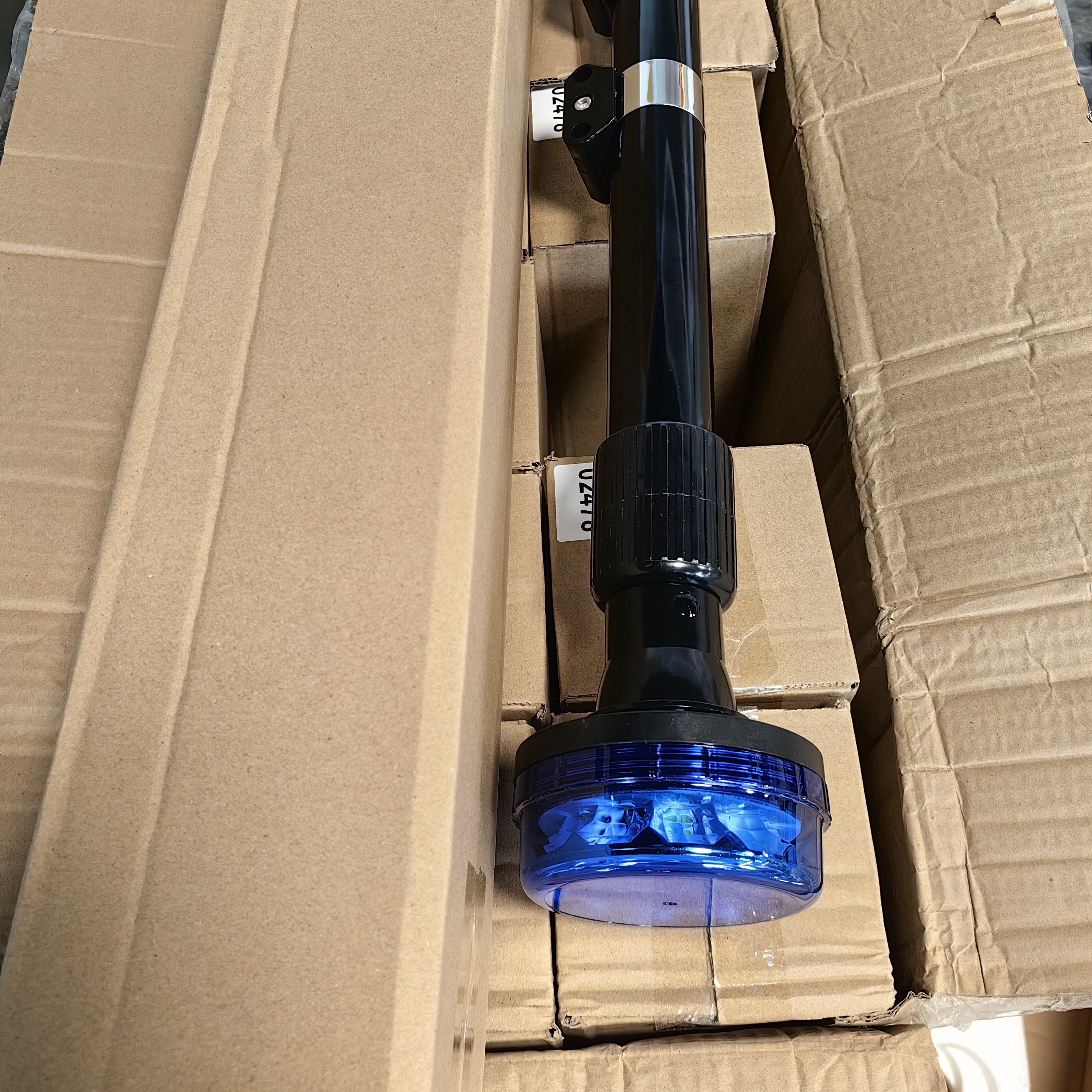 High Power 36W R65 SAE Red Blue Motorcycle Patrol Pole Lamp Emergency Motor Bike Telescopic Rear Beacon Led Warning Pole Light