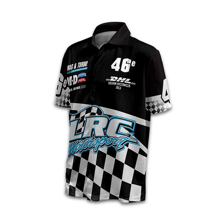 Custom Quick Dry Unisex Cheap Spandex Polyester Mans T Shirts Motor Racing Crew Shirts Pit Crew Zipper Polo Shirt