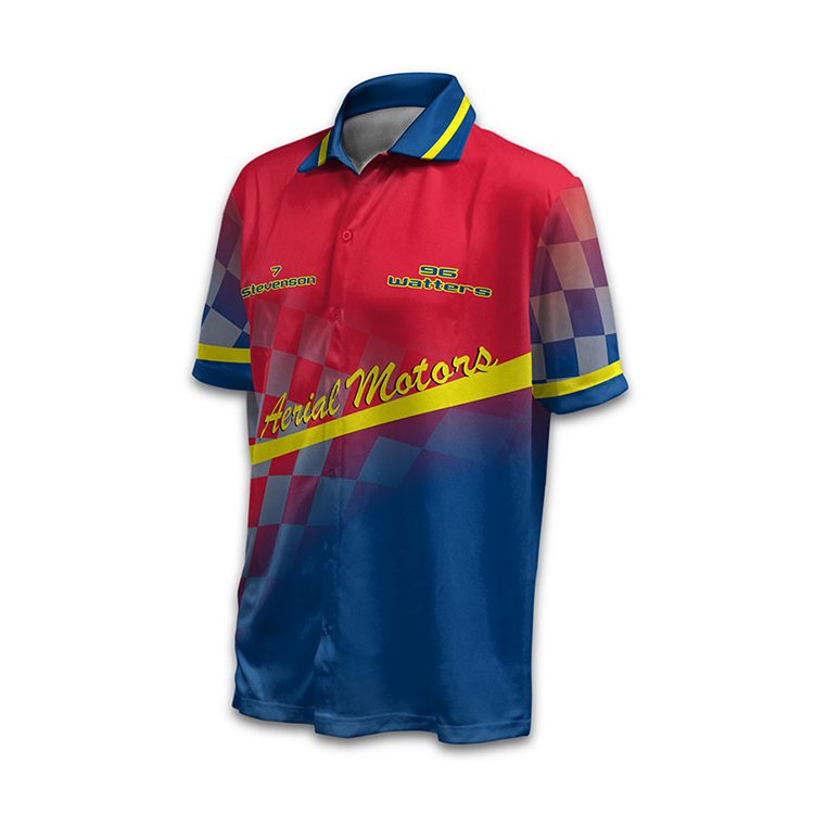 Custom Quick Dry Unisex Cheap Spandex Polyester Mans T Shirts Motor Racing Crew Shirts Pit Crew Zipper Polo Shirt
