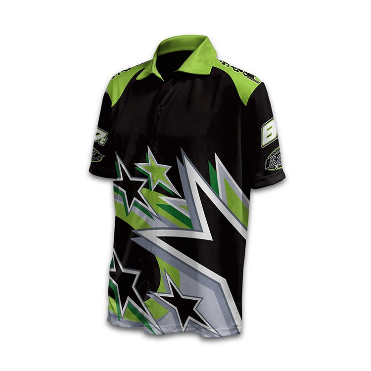 Custom Quick Dry Unisex Cheap Spandex Polyester Mans T Shirts Motor Racing Crew Shirts Pit Crew Zipper Polo Shirt