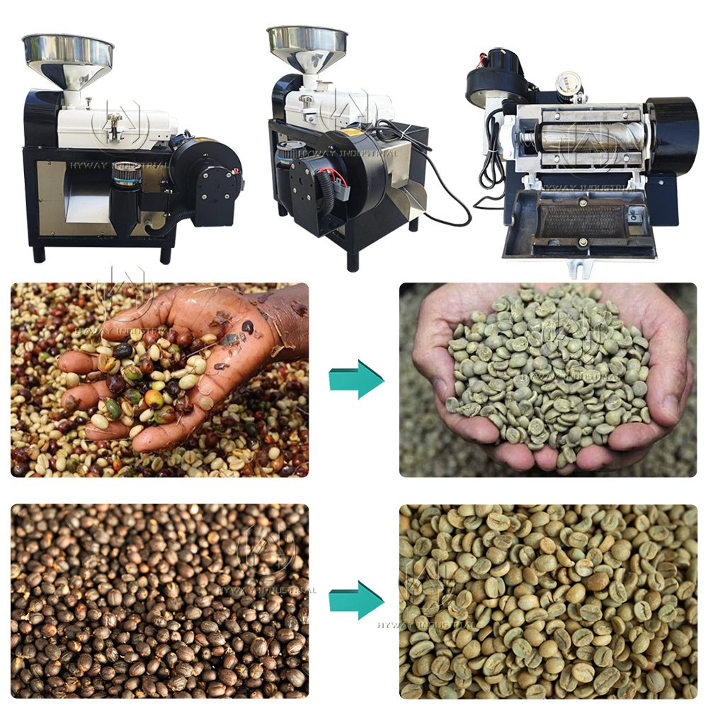 Hot Sell Best Quality HW-50kg/h Dry Coffee Beans Sheller Coffee Huller Pulper Machine Fresh Coffee Bean Sheller