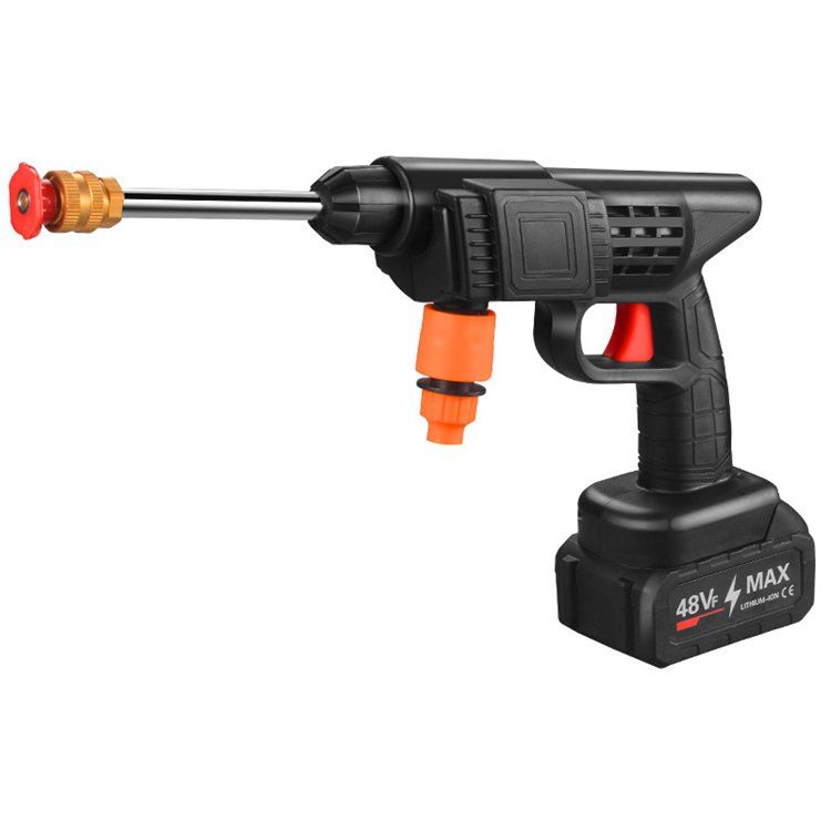 Car Washer High Pressure Portable Wash Gun 12V 24V 48V Cordless Electric Cleaning Machine Lithium Battery Washer Spray Gun