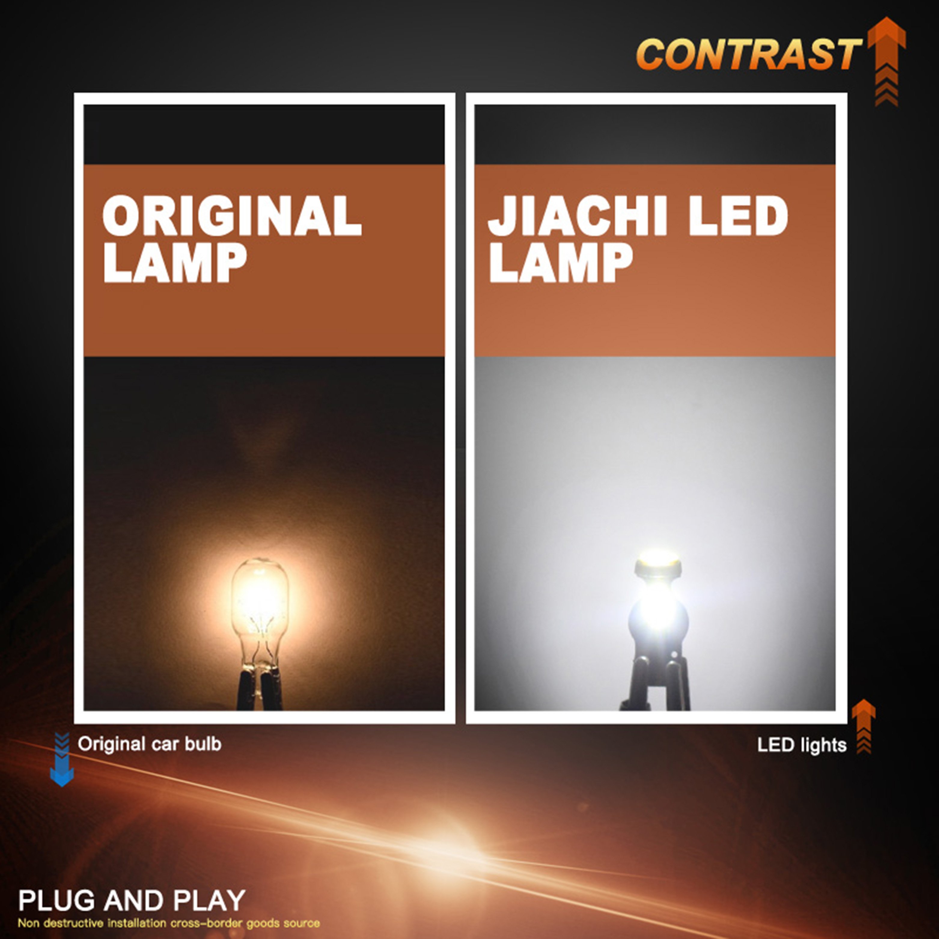 JC T10 Led Car Bulb 2835 4014 SMD W5W 168 194 501 Led Light for Auto Motor Vehicles 12V Brake Dashboard Wide Marker Door Lamp