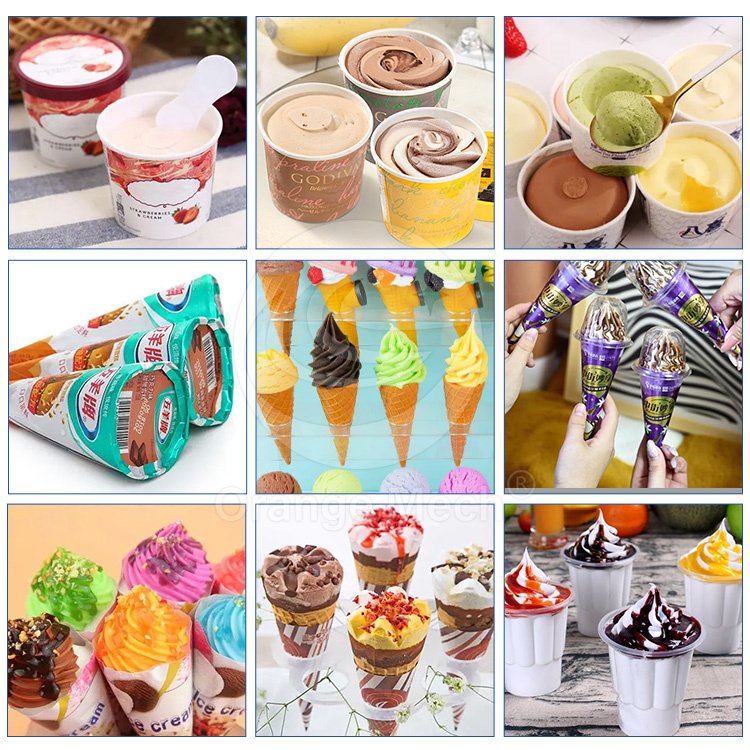 Multi-functional Ice Cream Maker / Ice Cream Cone Production Line / Chocolate Cup Cone Ice Cream Filling Making Machine