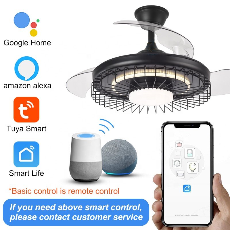 Y263 New 42-Inch Wave Shaped LED Light Invisible Bladeless Fan Remote Control DC Motor Ceiling Mount Installation for Bedroom
