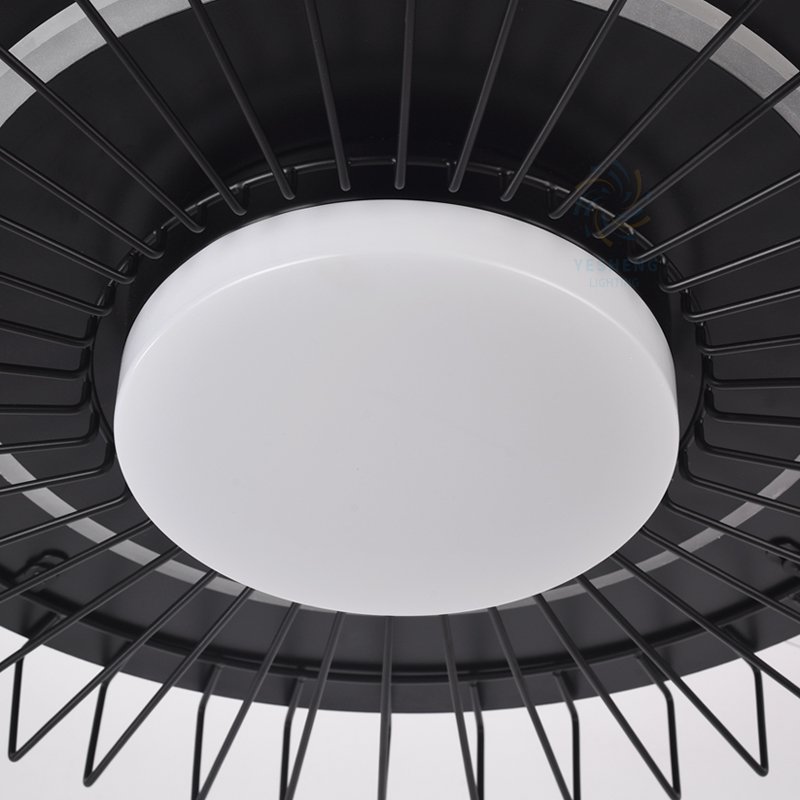 Y263 New 42-Inch Wave Shaped LED Light Invisible Bladeless Fan Remote Control DC Motor Ceiling Mount Installation for Bedroom