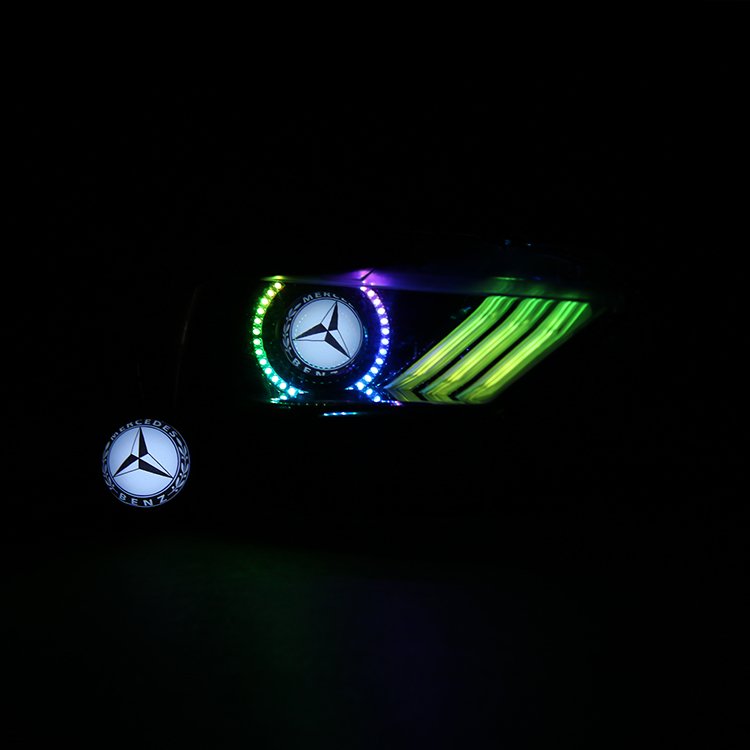 3 Inch LED Devil Eye Projector Lens 12V Demon Eyes Dynamic Devil Eyes Light for Cars Accessory