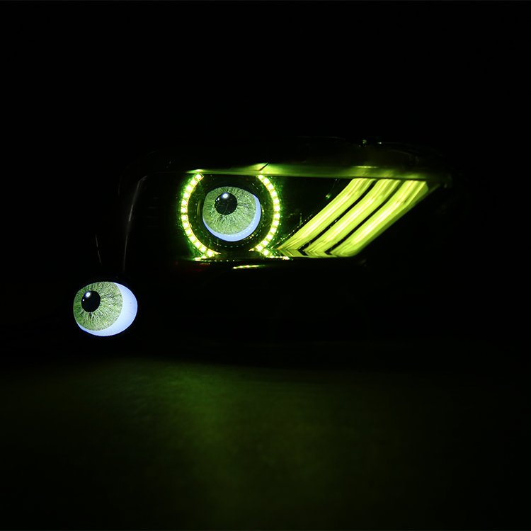 3 Inch LED Devil Eye Projector Lens 12V Demon Eyes Dynamic Devil Eyes Light for Cars Accessory