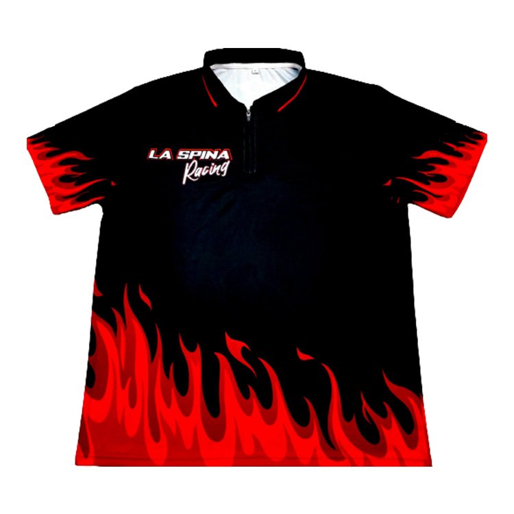 Fashion Custom Printed Design Sports Motorcycle Motor Cross Pit Shirt Pit Crew Motorbike Racing Shirt Zipper Shirt