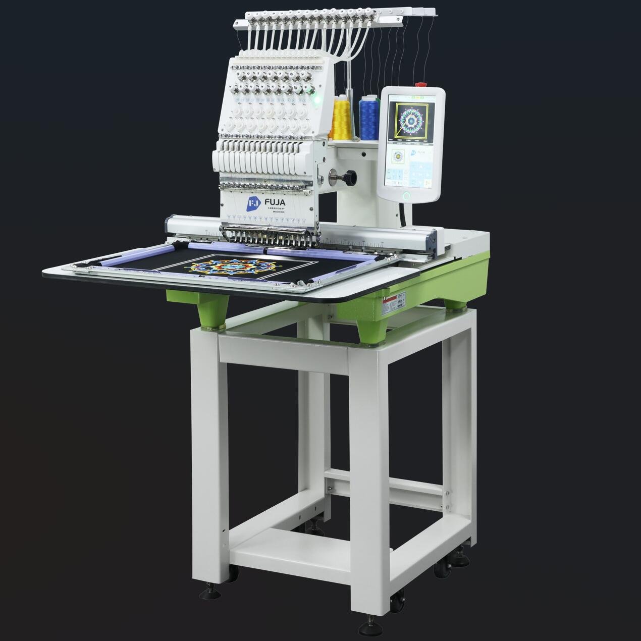 FUJA Embroidery Machine 1 Head 12 15 20 Needles High Quality Hat T Shirt Flat Embroidery Machine One Head for Sale