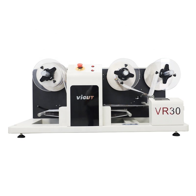 Auto Feeding Roll to Roll Label Cutter Machine Digital Rotary Label Die Cutting Machine Roll Label Finisher Machine VR30