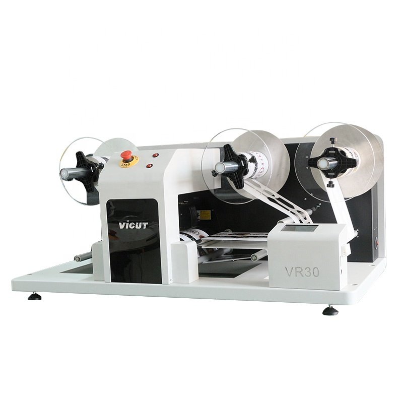 Auto Feeding Roll to Roll Label Cutter Machine Digital Rotary Label Die Cutting Machine Roll Label Finisher Machine VR30