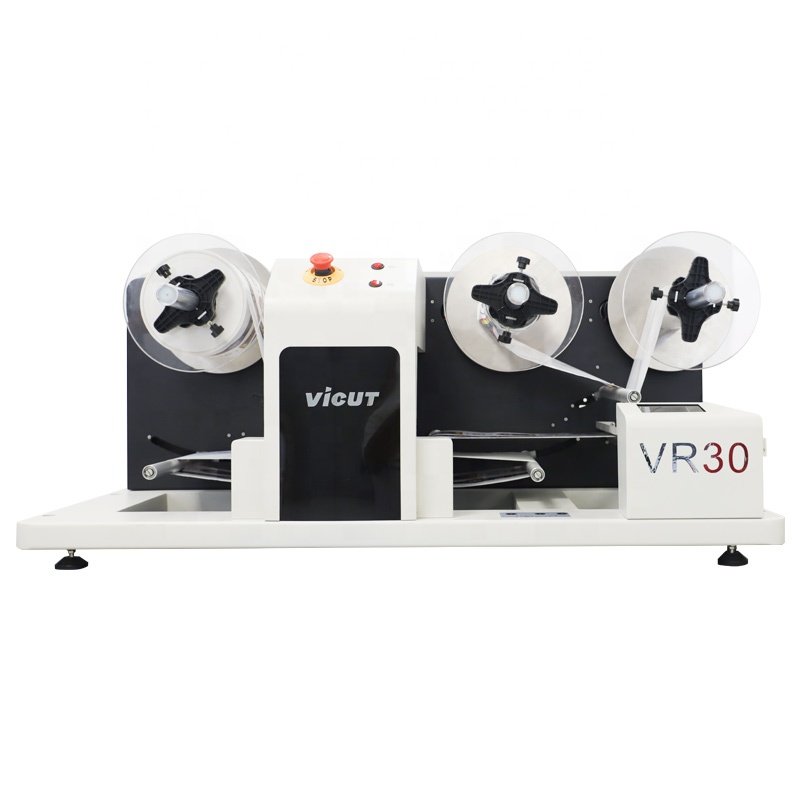 Auto Feeding Roll to Roll Label Cutter Machine Digital Rotary Label Die Cutting Machine Roll Label Finisher Machine VR30