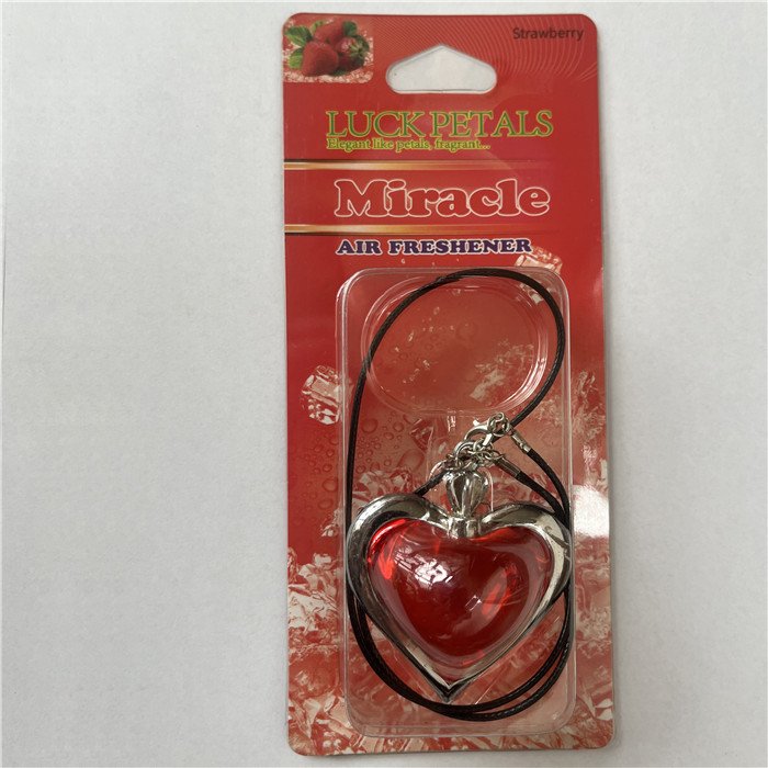Custom logo Heart Shape Smells Hanging Pendants Perfume Scent Fragrance Essential Oil Diffuser Auto Motor Car air Freshener
