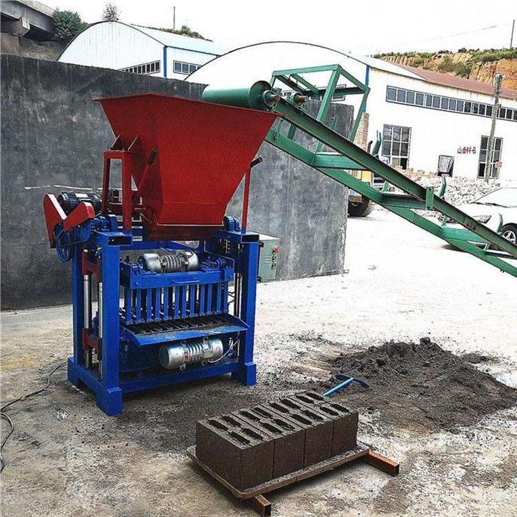 Mixing Conveying Brick Making Line Semi-Automatic Cement Brick Making Machine With Hopper