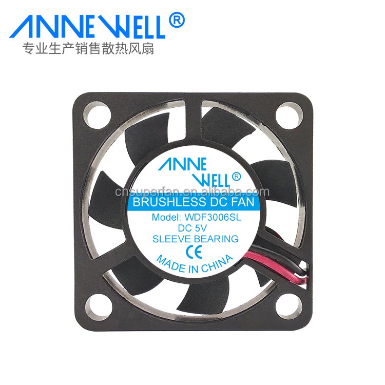 ANNEWELL 3006 mini fan for Beauty Instrument 12v dc 30mm 5v 12v 24v low noise dc 30x30mm mini brushless Car Recorder cooling fan