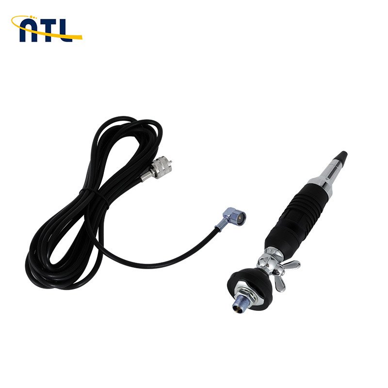 Antele CB mobile antenna 26-28MHz 4dBi ALAN 9 Stainless Steel Whip Car Radio Antenna for Car Trunk