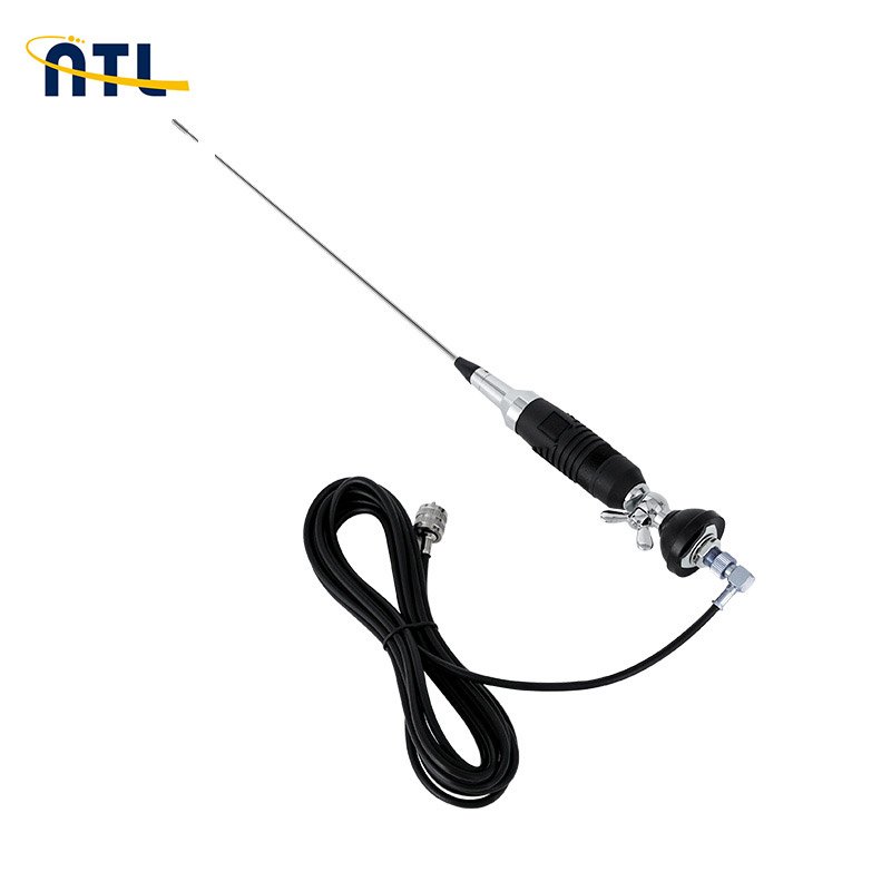 Antele CB mobile antenna 26-28MHz 4dBi ALAN 9 Stainless Steel Whip Car Radio Antenna for Car Trunk