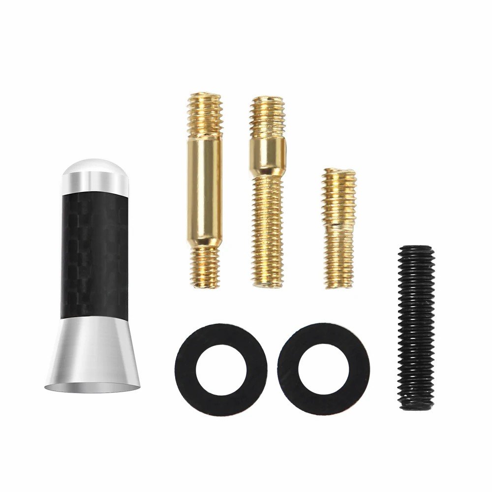 3.5CM Universal Car Carbon Fiber Short Antenna Black Auto Roof Radio Aerial Mini Fm Antenna Mini Cooper Automobiles Car Antenna
