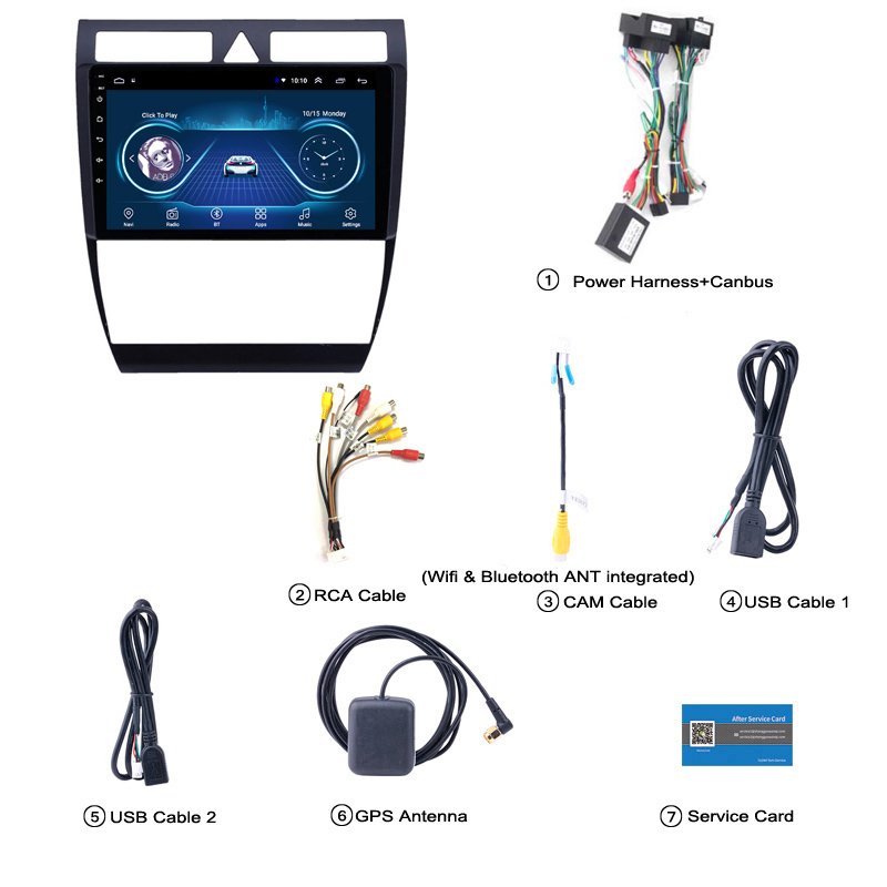 Android 10.0 Stereo Car Radio for Audi A6 C5 1997-2004 S6 1999-2004 RS6 2002-2006 GPS Video Multimedia Player(49d16ab3)