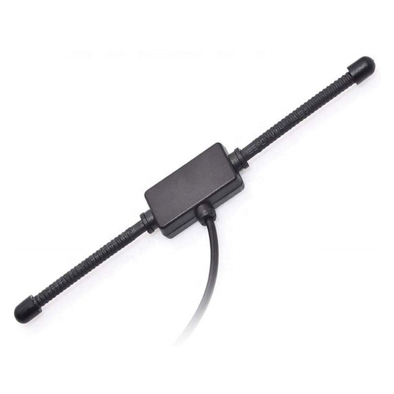 433mhz Car Aerial Stereo AM FM Dipole DIN Adapter Hidden Adhesive Mount AM FM Radio Antenna for Vehicle Car Truck SUV Radio