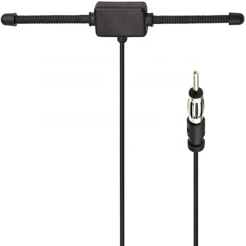 433mhz Car Aerial Stereo AM FM Dipole DIN Adapter Hidden Adhesive Mount AM FM Radio Antenna for Vehicle Car Truck SUV Radio