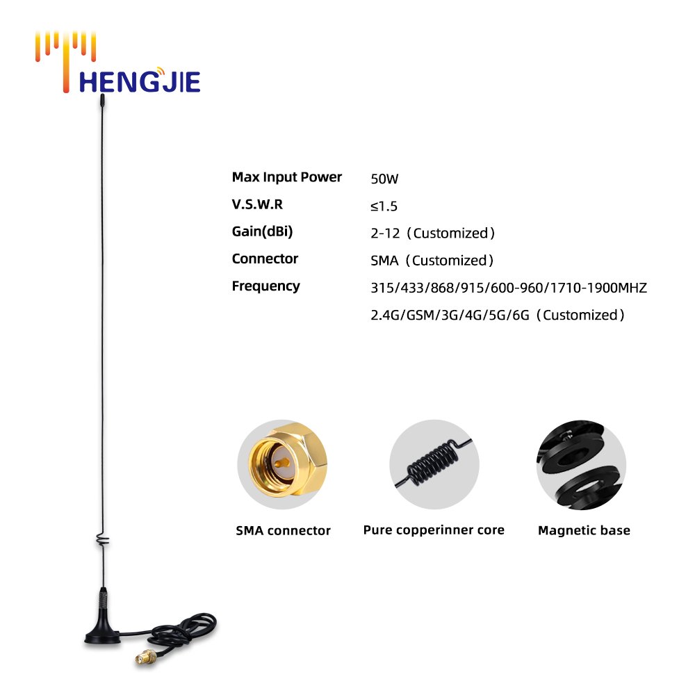 Car Antenna UT-106 SMA-Female Magnetic HF Vehicle Mounted Antenna For Baofeng 888S UV-5R Kenwood TYT Walkie Talkie Radio